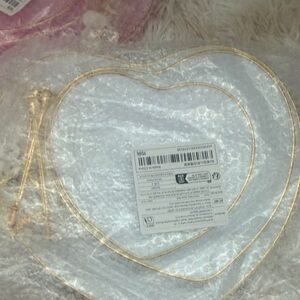 Gold and White Heart-Shaped Women's Accessory